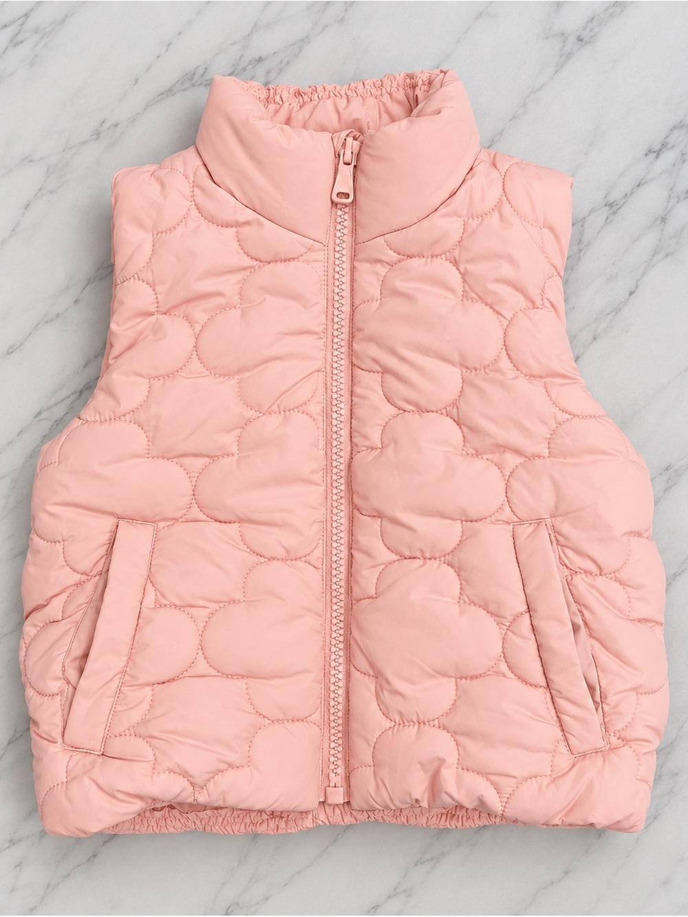 H&M Girls Pink Quilted Puffer Vest 3/4T
